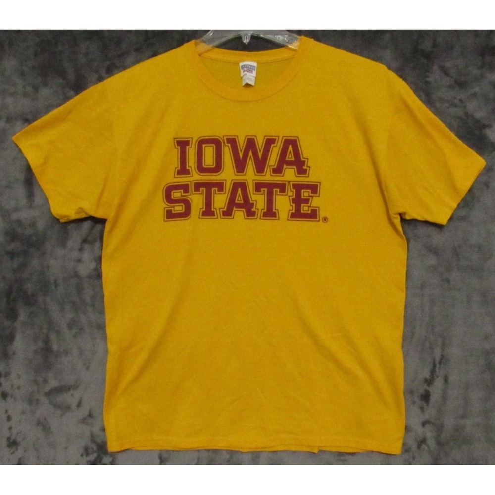Jerzees Dri Power Iowa State Cyclones Short Sleeve T Shirt Mens Large  Yellow